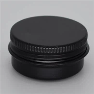 50 ml till 200 ml runda aluminiummetallbehållare Metallburkar med lock Balsam Godis Salve Box Case